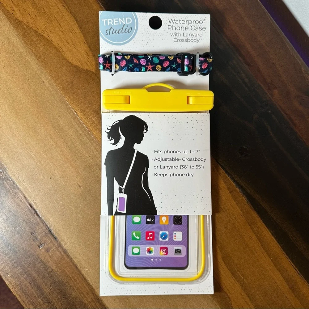Trend Studio Waterproof Phone Case Crossbody Lanyard Fits Phones Up To 7 Inches